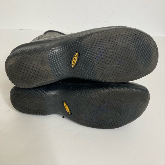 KEEN Bern Baby Bern Lace Up Leather Boots 8.5 Black Gray Comfort Prairie Western - Picture 10 of 15